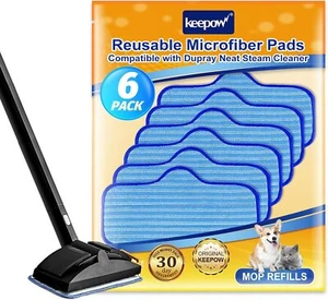 Microfiber Pads for Dupray Neat Steam Cleaner, 6 Pack Washable Pads - Picture 1 of 6