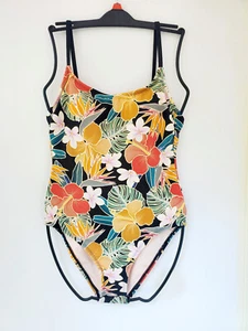 Neu mit Etikett Hurley Damen M Einteiler Badeanzug UPF 50+ Blumenmuster Hawaii Hibiskusmuster M - Bild 1 von 16