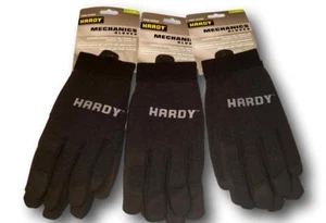 3 Pair of Work Gloves Utility Mechanic Synthetic Leather Large L - Picture 1 of 5
