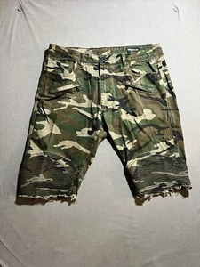 Smoke Rise Skinny Shorts Mens 38 Camo Camouflage Utility Lounge Military - Picture 1 of 10