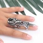 Male Knight Skull Ring Ghost Punk Retro Dragon Ring For Men Knuckle Armour Ring