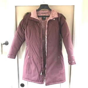 The North Face Plum Hooded Goose Down Hyvent Coat Women's XS - Picture 1 of 10