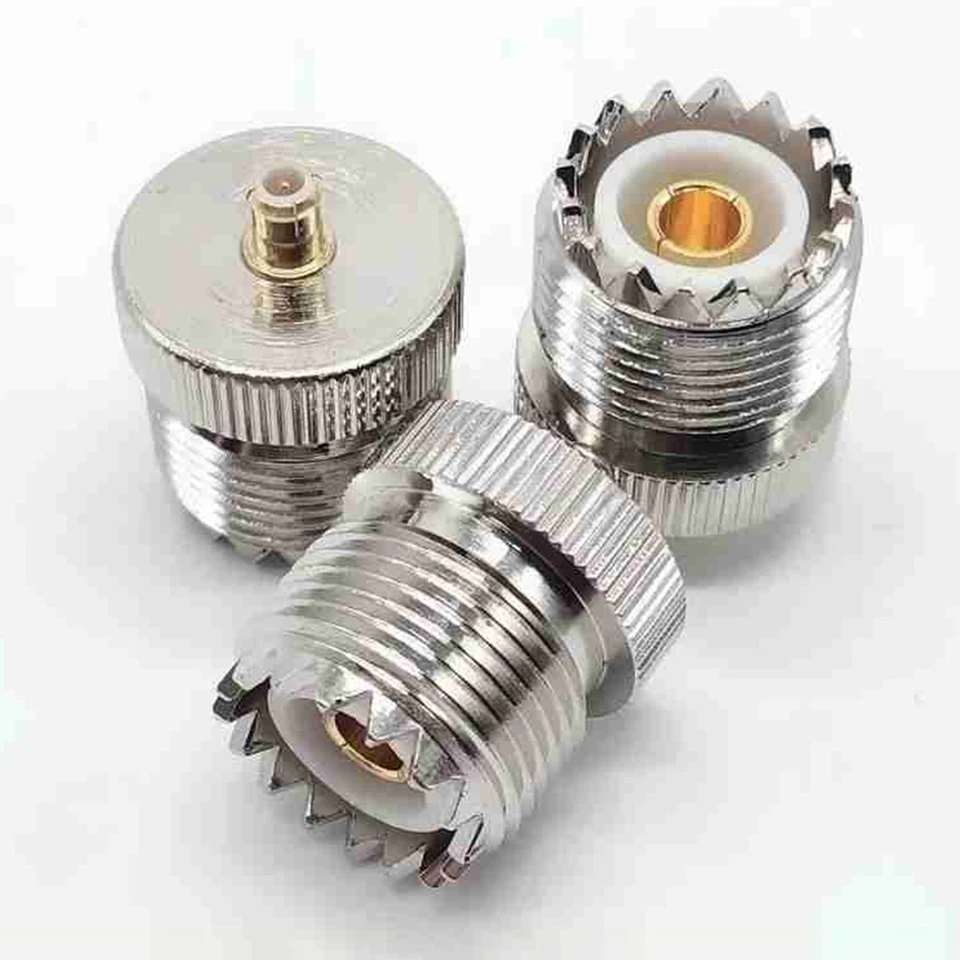 100pcs UHF SO239 Female Jack to MCX Male Plug RF Coaxial Adapter Cable Connector - Image 1 of 2