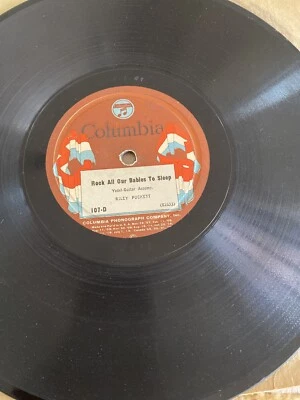 BLUEGRASS -  RILEY PUCKETT 78 COLUMBIA 107-D ROCK ALL OUR BABIES TO SLEEP 1924 V - Image 1 of 4