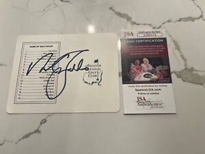 Nick Faldo Signed Autographed Masters Scorecard JSA