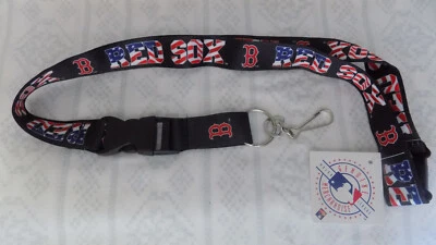 Boston Red Sox Independence Day Lanyard With Keychain and Clip Key/Neck Release - Image 1 of 3