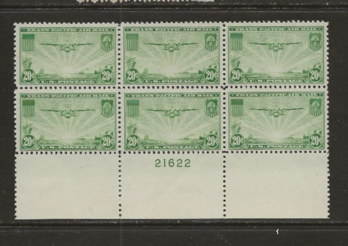 US Scott #C21 Plate Block Very Fine MNH Cat. Value $85.00           #263 - Image 1 of 1