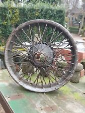 Vintage Metal Spoked Wheel Garden Feature Man Cave