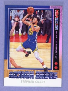 Stephen Curry 2019-20 Panini NBA Hoops #29 Action Shots Golden State Warriors - Picture 1 of 2