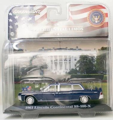 Greenlight 1961 年林肯大陆 SS-100-X 约翰·肯尼迪 1/43 比例压铸 — 第 1/4 张图片