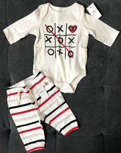 Juego a juego BabyGap 0-3M para niños San Valentín 100 % algodón nuevo con etiquetas - Imagen 1 de 4