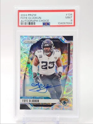 FOYE OLUOKUN 2024 PANINI PRIZM AUTOGRAPH CHOICE AUTO /100 PSA 9 Q2098 - Image 1 of 2