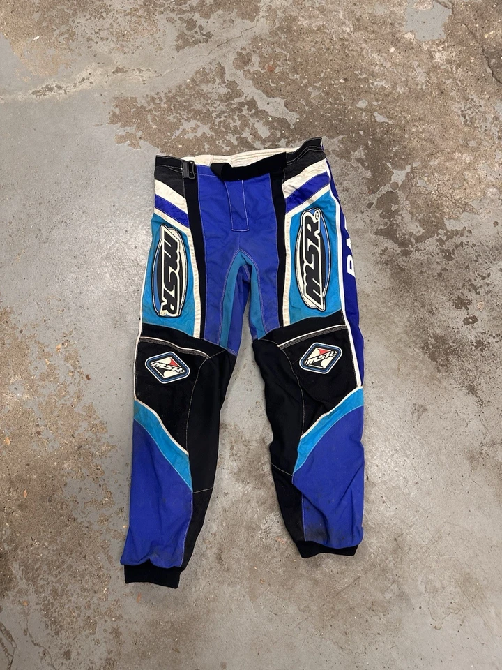 MSR Rage Old School 摩托车裤 - 蓝色 - 尺寸 36 — 第 1/4 张图片