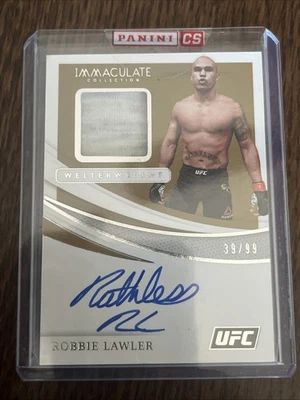 2021 Panini Immaculate UFC “Ruthless” Robbie Lawler Worn/Used Patch, Auto #39/99 - Image 1 of 4