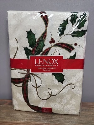 Lenox Holiday Nouveau Tablecloth, 60" x 84" Rectangle, Christmas NIP - Image 1 of 4