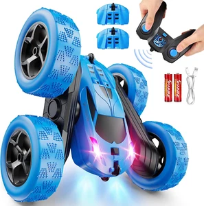 Remote Control Car, RC Cars Toys for Kids Ages 6-12, 4WD Stunt Car with LED Ligh - Picture 1 of 6
