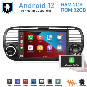 4+64GB For Fiat 500 2007-2015 7" Android Carplay Car Stereo Radio GPS Navi Wifi - Picture 1 of 22