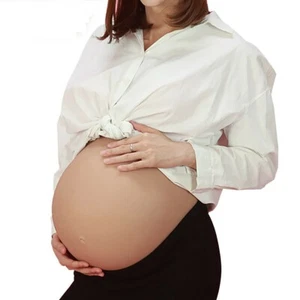 Dokier Silicone Fake Pregnant Belly Pregnancy Tummy For Crossdresser Cosplayer - Picture 1 of 11