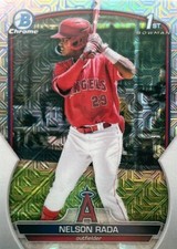 2023 Bowman Chrome 1st Card Nelson Rada Angels MEGA XFractor Card #BCP-132