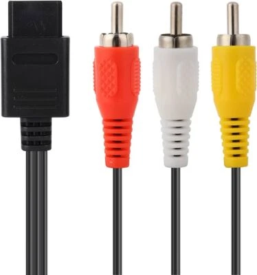AV Audio Video TV RCA Cable Cord for Nintendo 64 NGC SFC SNES Game Console - image 1 of 4