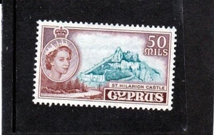 CYPRUS 1955 PICTORIAL 50m ST HILARION CASTLE SG.183 LIGHTLY MOUNTED MINT MLH - Picture 1 of 2