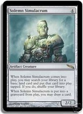 Solemn simulacrum-solemn simulacrum-mirrodin-magic mtg-good/EXC