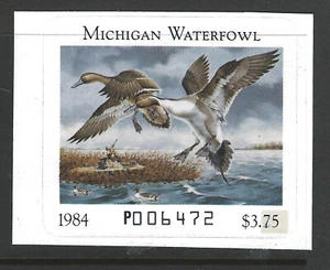 MI-9, 1984 Michigan Duck Stamp, $3.75 Pintails - Picture 1 of 1