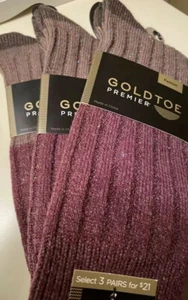 Gold Toe Premier - NWT 3 Pairs of Men's Fashion Crew Socks - Size: 10-13 - Picture 1 of 8