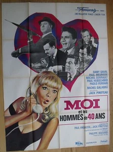 ICH UND DIE MÄNNER 40 JAHRE Dany Saval Original Kino Poster 160x120 cm '64 - Bild 1 von 1