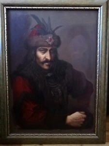 DAN IANOS ORIGINAL "Vlad The Impaler" Dracula Transylvania gothic PAINTING - Picture 1 of 1