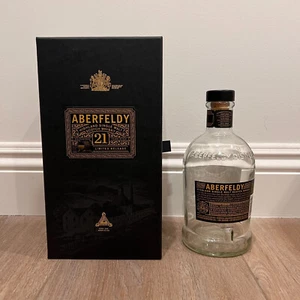 ABERFELDY 21 Años Highland Scotch Botella VACÍA y Caja para Decoración de Exhibición - Imagen 1 de 2