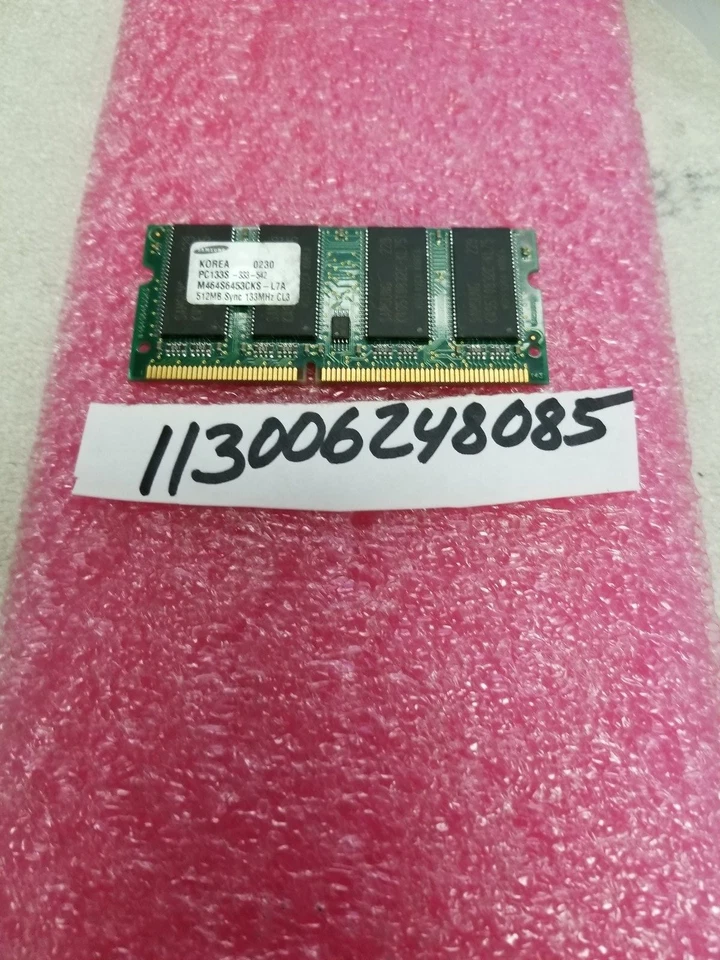  512MB SDR SDRAM SYNCH SD PC PC133 133 144PIN NON-ECC INTEL NOTEBOOK  - Image 1 of 1