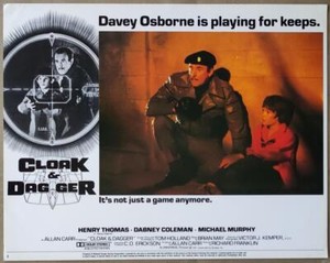 Dabney Coleman & Henry Thomas Cloak & Dagger original Lobby Card 2561
