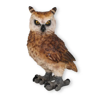 COLOURLIVING Figura de búho figura decorativa búho figura de jardín búho grande 42 cm figura animal decoración búho