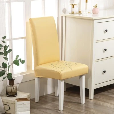 4/6 Pcs Restaurant Chair Covers Waterproof PU Decorative Protective Covers - Image 1 of 4