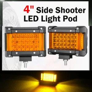 2x Barra de Luz LED de 4"" Punto Inundación Trabajo Conducción Niebla Pod Offroad Tirador Lateral - Imagen 1 de 12