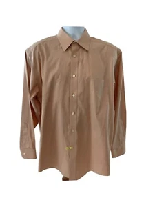 Joseph & Feiss Button Front Men's Dress Shirt 16 32/33 Long Sleeve Orange - Picture 1 of 8