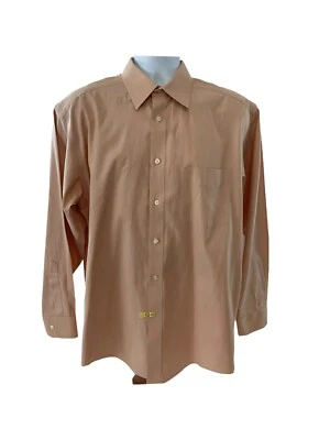 Camisa de vestir Joseph & Feiss con botones delanteros para hombre 16 32/33 manga larga naranja Foto 1 de 4