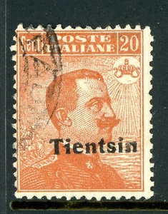Italy 1917 Tientsin Overprint  20¢ Brown Orange Scott #9 VFU R483 - Picture 1 of 6