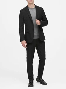 Banana Republic Slim Smart Weight Performance Suit Jacket, Size 36 REG. Black - Picture 1 of 7