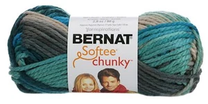 Spinrite 161129-29632 Softee Chunky Ombre Yarn-Deep Waters (3Pk) - Picture 1 of 1