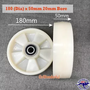 2 x Pallet Jack Wheels 180x50mm Nylon Rear wheel for Pallet Jack Pallet Stacker - Picture 1 of 1