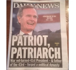 New York Daily News Journal George H.W. BUSH 12/1/18 - Imagen 1 de 1