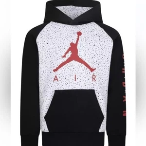 NIKE JORDAN LITTLE BOYS AIR SPECKLE PULLOVER HOODIE SIZE 5 sweater - Picture 1 of 7
