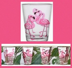 Vaso acrílico Novogratz Tommy Bahama Flamingo Tropical 15 OZ NUEVO juego de 4 - Imagen 1 de 4