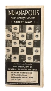 a…Indianapolis und Marion County Straßenkarte Die Kreuzung Amerikas 1970 - Bild 1 von 1