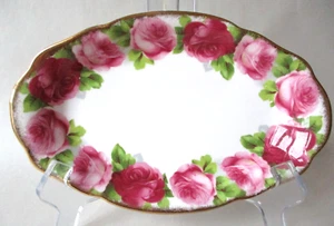 Vintage Royal Albert OLD ENGLISH ROSE Relish Candy Dish ROSES Bone China - Picture 1 of 4