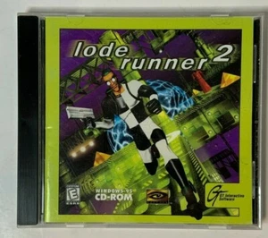 Lode Runner 2 PC Game Used 1998 GT Interface Software Jewel Case & Manual - Foto 1 di 4