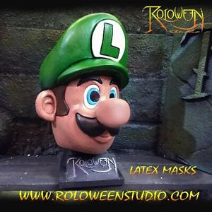 Luigi latex mask / super Mario bros / Nintendo 64 / super Nintendo - Picture 1 of 4