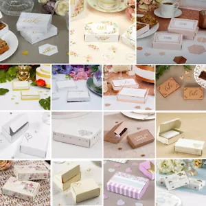 Wedding Cake Boxes x 10 - 18 Designs - Shabby Chic Floral Party Favours - Picture 1 of 28